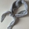 Косынка-гофре из шифона, серый в горошек — изображение 2