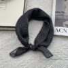 Хлопковая косынка в крапинку, черный 58*58 см