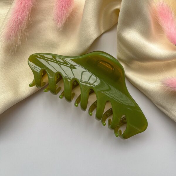 Крабик для волос "Elegant Claw", оливковый